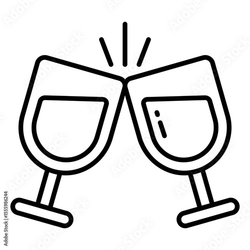 Editable design icon of cheers