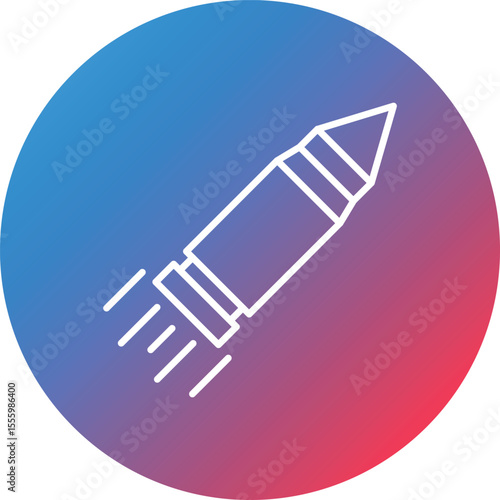 Bullet Line Gradient Circle Background Icon