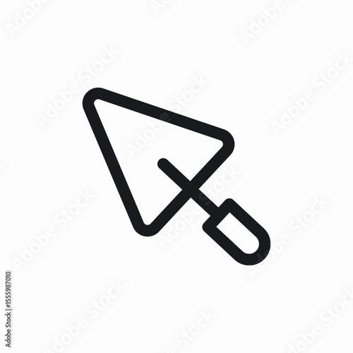 trowel construction tool icon sign vector