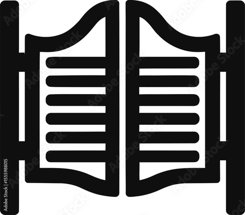 Classic Saloon Swinging Doors Western Iconography