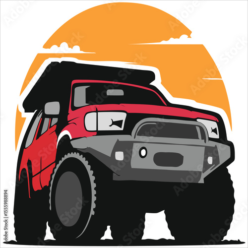 American muscle sport car art illustration