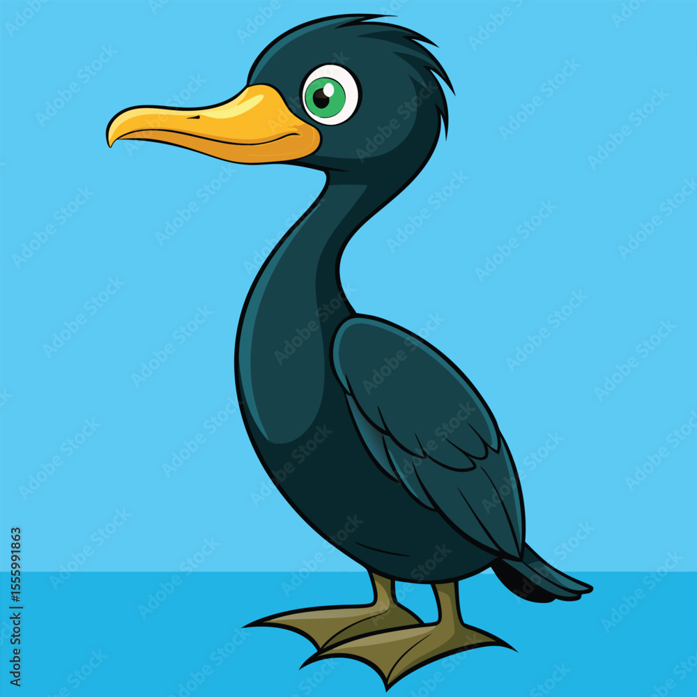 Obraz premium blue heron cartoon
