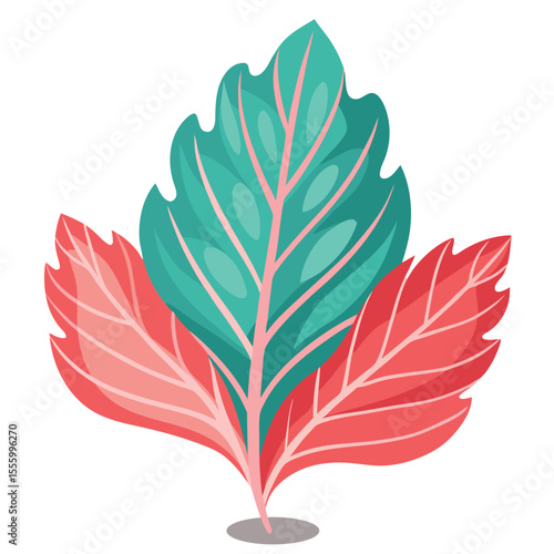 coral-leaf-isolated-realistic-on-white-background