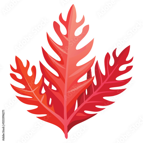 coral-leaf-isolated-realistic-on-white-background