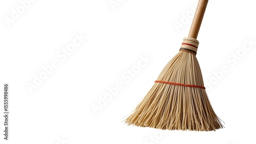 Wallpaper Mural Stock photo of a straw broom for cleaning house and sweeping floor with wooden handle on white background on transparent background Torontodigital.ca
