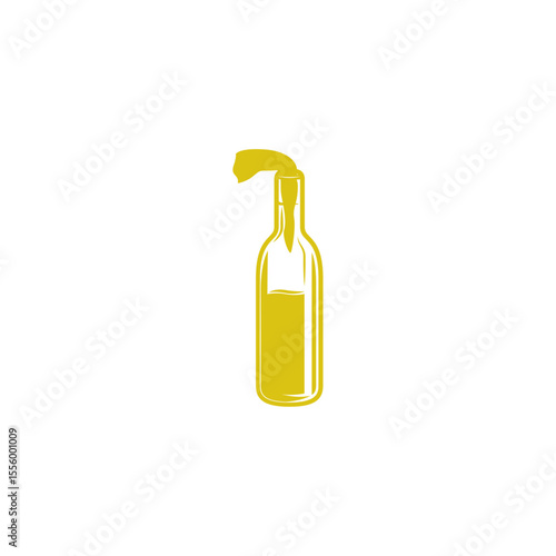 Molotov cocktail icon logo flat vector design