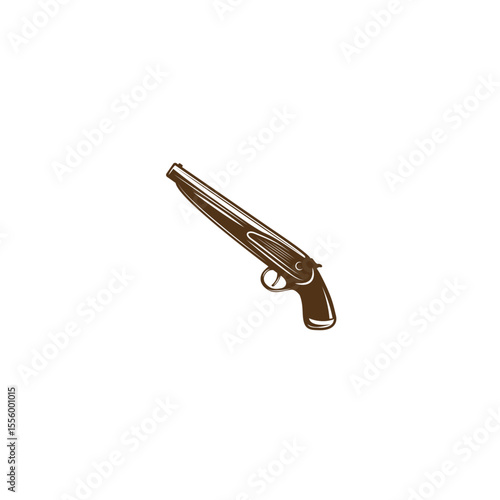 Shotgun icon logo flat vector design