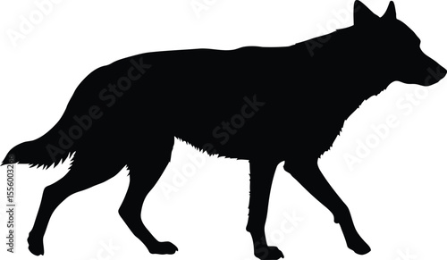 German Shepherd Dog Silhouette Vector

