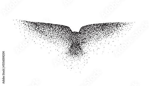 Full editable illustration of raven. 