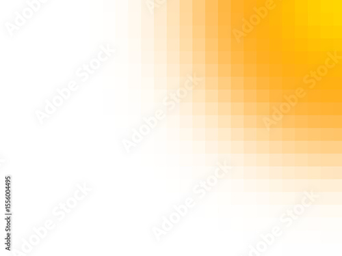 Abstract pixelated orange and yellow gradient with a curve against a black background