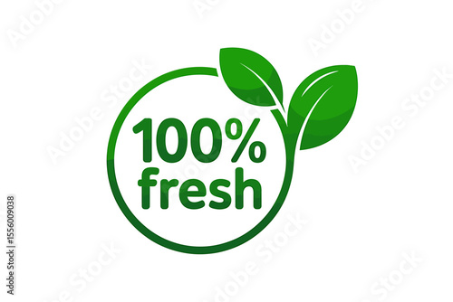 100% Fresh A Vector Illustration of Vibrant Green Leaves and Eco-Friendly Design