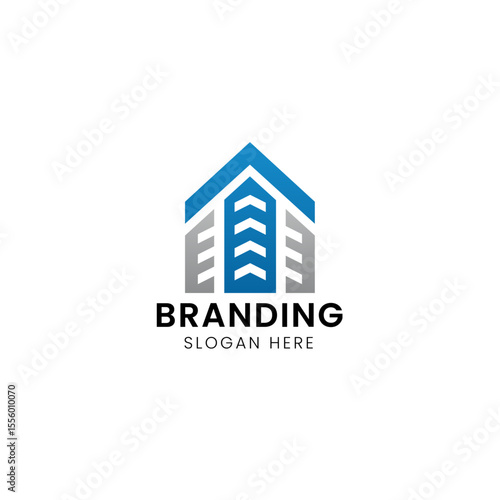 Iconic building modern logo template.