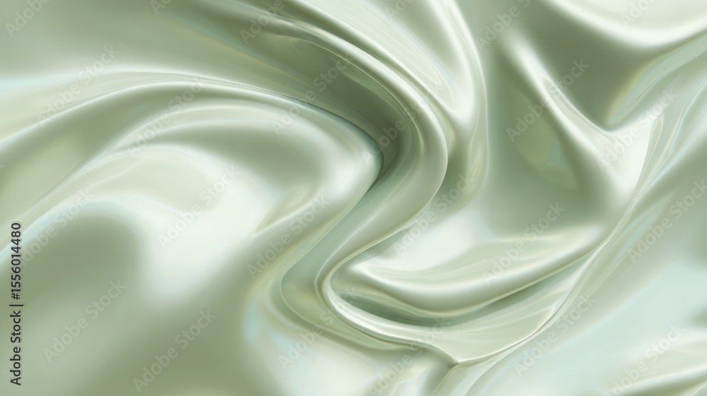 Fototapeta premium Smooth flowing texture with soft green tones. Neural network AI generated