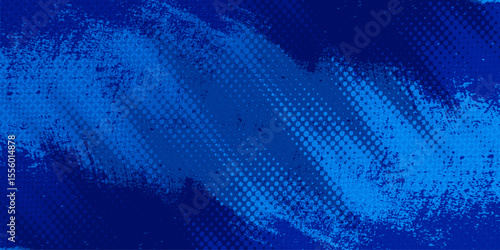 Blue color pattern gradient grunge texture background. Dots pop art comics sport style vector illustration Abstract background dark blue with modern corporate concept