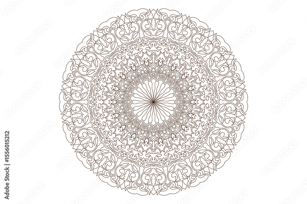 Fototapeta premium Mandala Design with Beautiful Work