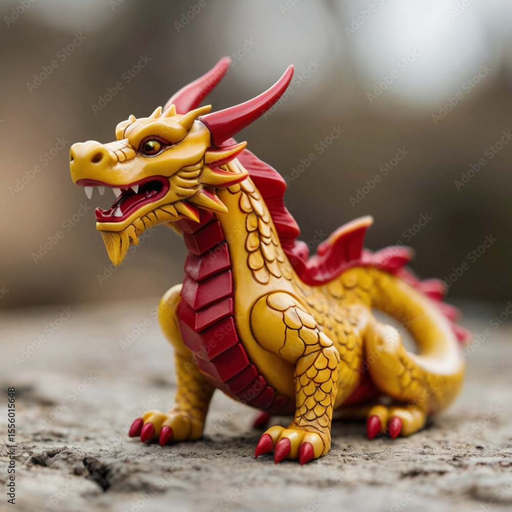 Fototapeta premium dragon on the wall