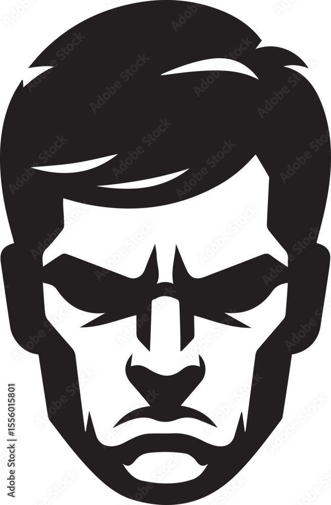 screaming face head vector illustration, screaming face head vector icon black on white background screaming face head vector illustration, screaming face head vector icon black on white background