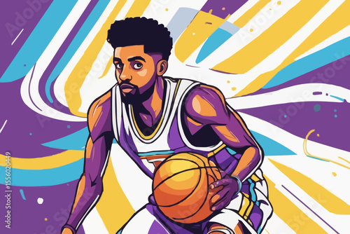 a man playing basketball