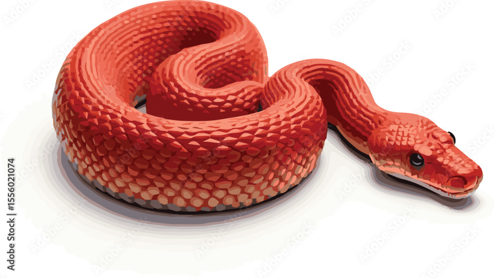 Fototapeta premium snake on a white background