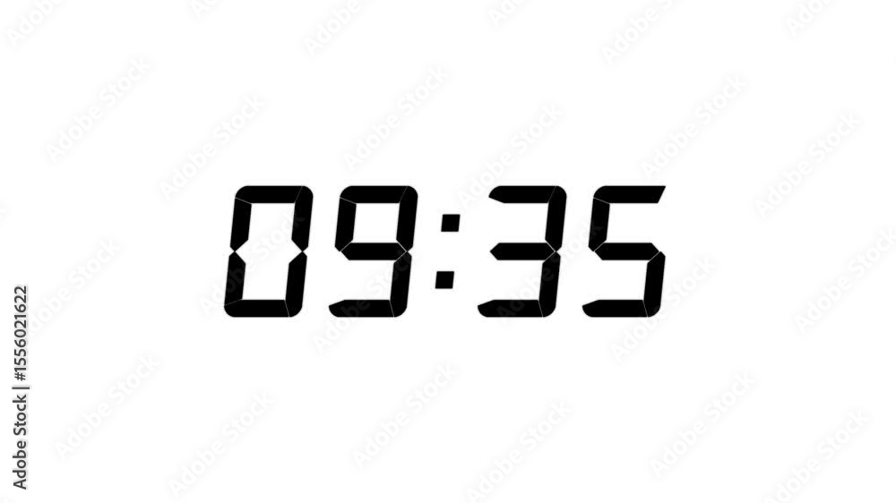 4K countdown animation, 10 minutes displays a timer counting down minutes and seconds white background. 4K countdown animation, 10 minutes displays a timer counting down minutes and seconds white background.