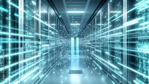 Wallpaper Mural Future Data Center High-Speed Information Transmission Channel Torontodigital.ca