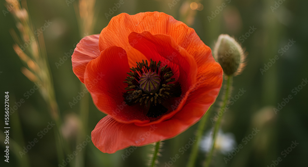Fototapeta premium red poppy field
