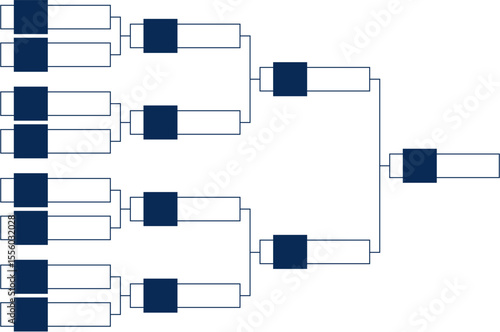 Single Side Championship Bracket – 8 Team Elimination Layout