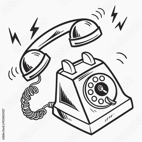 Ringing Phone Notification Vector
