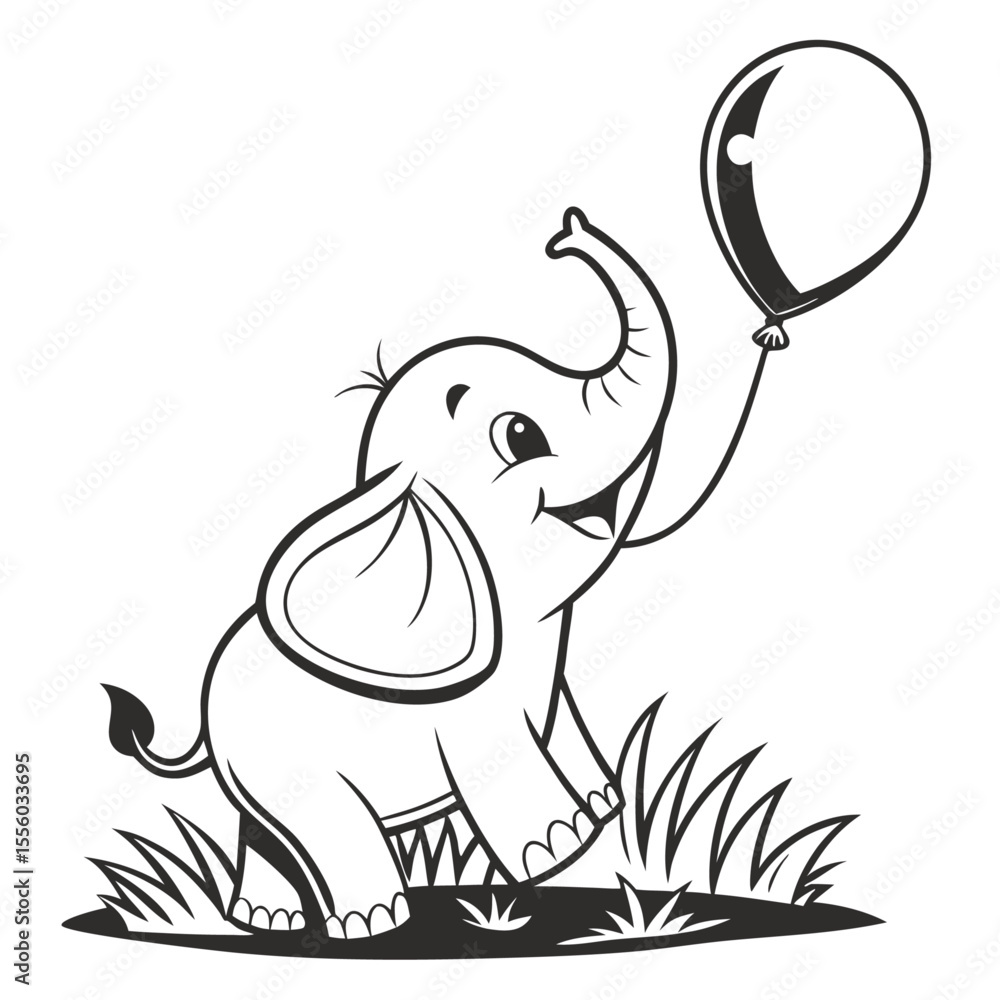 Flying Fun Elephant Vector
Flying Fun Elephant Vector