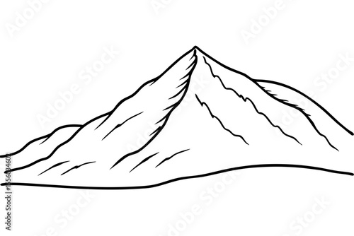 Snowy Hill icon vector