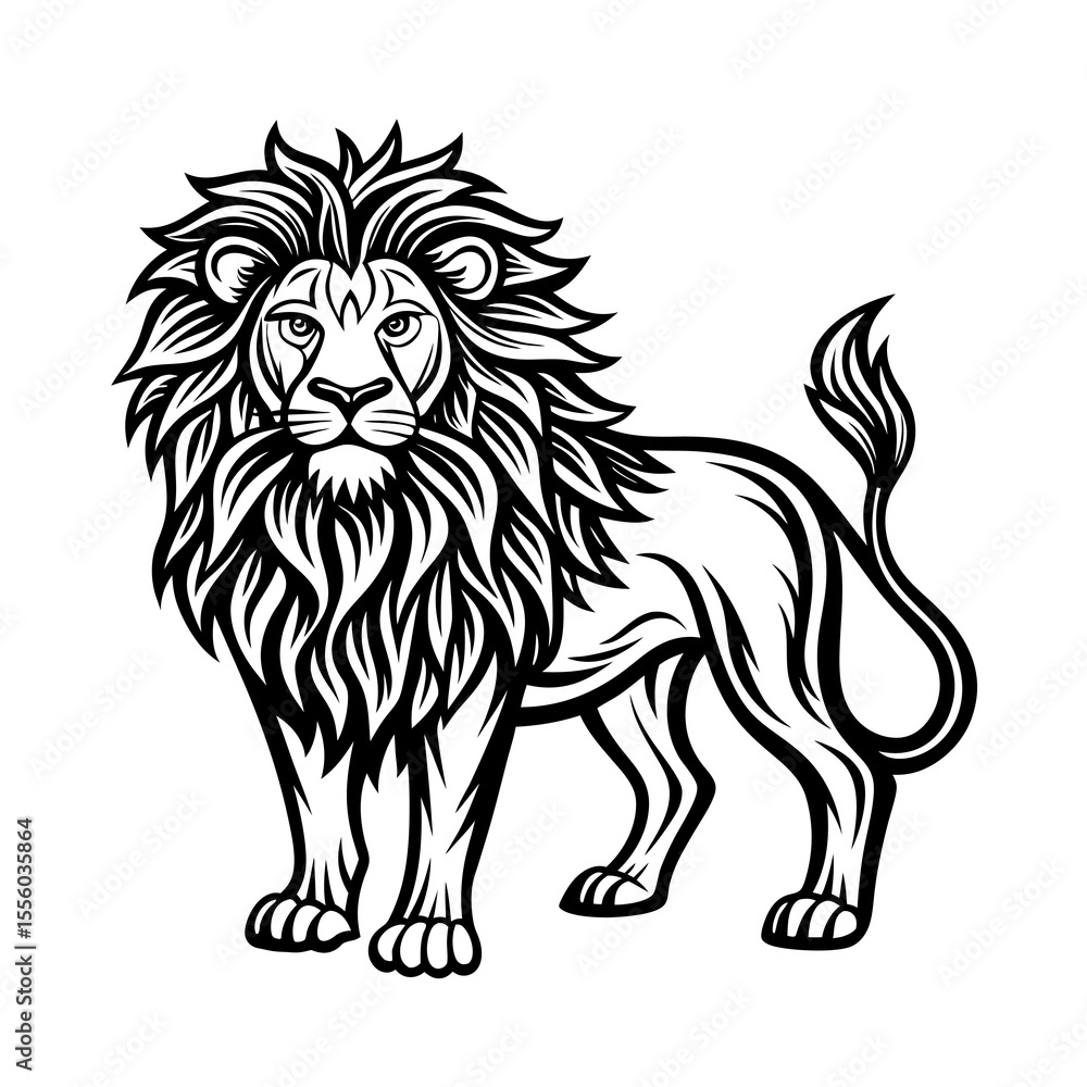 Fototapeta premium lion vector illustration