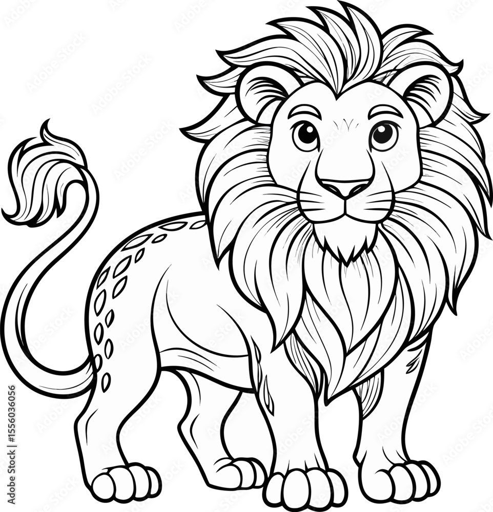 Obraz premium lion vector illustration