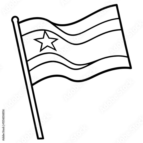 Minimalist Country Flag Line Icons