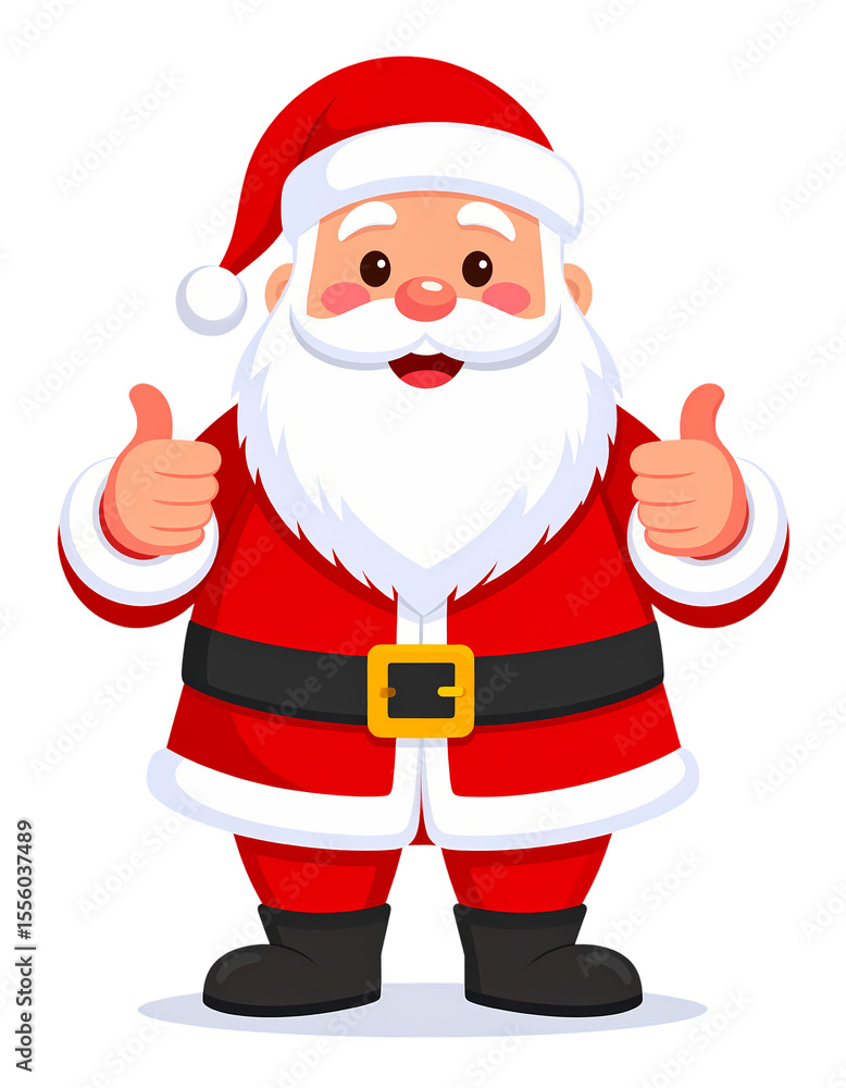 Santa Claus, Giving A Thumbs Up For The Holiday Season. Cute Christmas clipart with transparent background. Santa Claus, Giving A Thumbs Up For The Holiday Season. Cute Christmas clipart with transparent background.