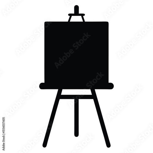 easel with blank canvas