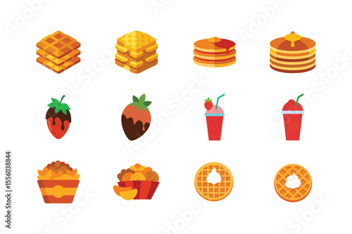 Creative layout of fast food menu elements Color Vector illustration