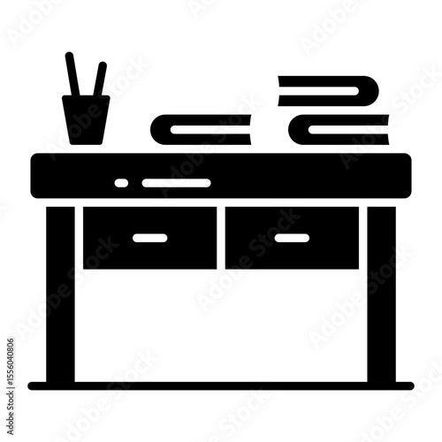Premium download icon of drawer table