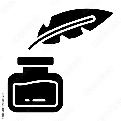 Editable design icon of inkpot