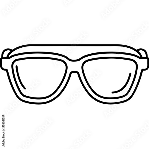 Minimalist Sunglasses Line Art Vector