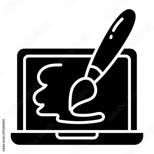 Creative design icon of digital art