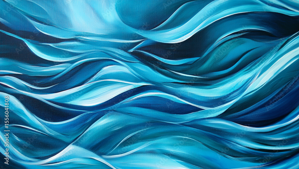Obraz premium abstract painting with dynamic flowing waves