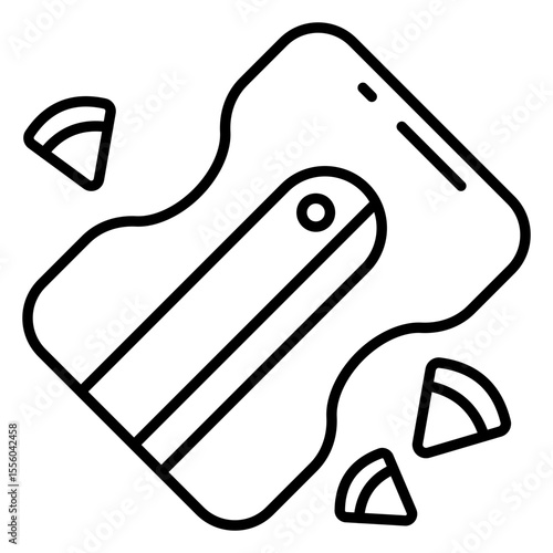 Conceptual line design icon of sharpener