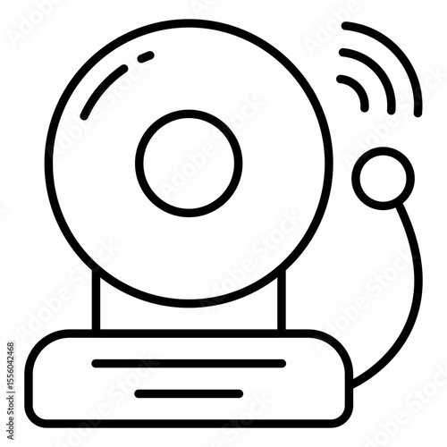 line design icon of school bell
