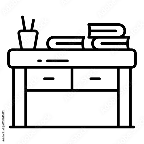 Premium download icon of drawer table
