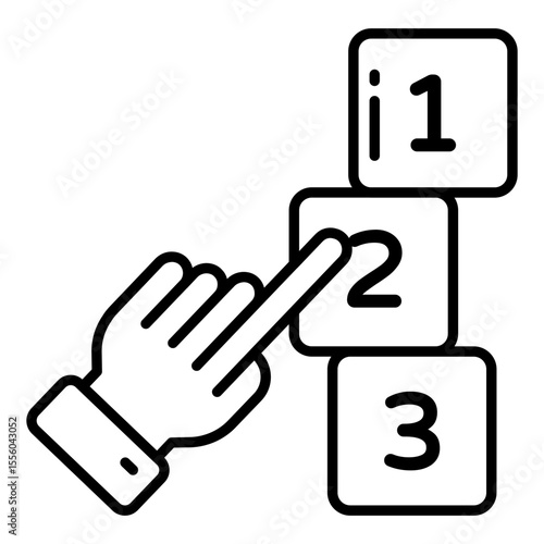 Editable design vector of counting blocks