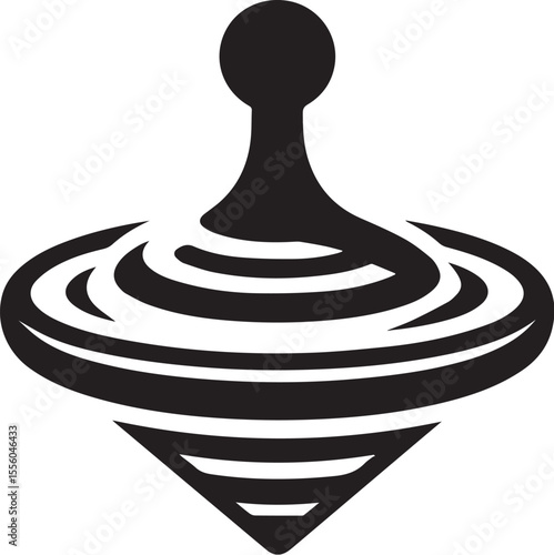 spinning top silhouette