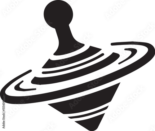 spinning top silhouette