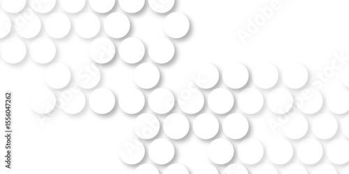 White tiles wall. round marble textures, ball tiles. Top view pavement circle block white texture with seamless patterns floor background. Air Bubble wrap texture background. Textured Background.