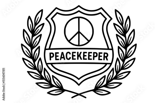 Peacekeeper Badge Emblem Vector