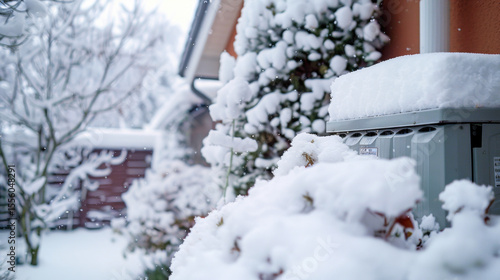 Wallpaper Mural outdoor heatpump covered in snow Torontodigital.ca